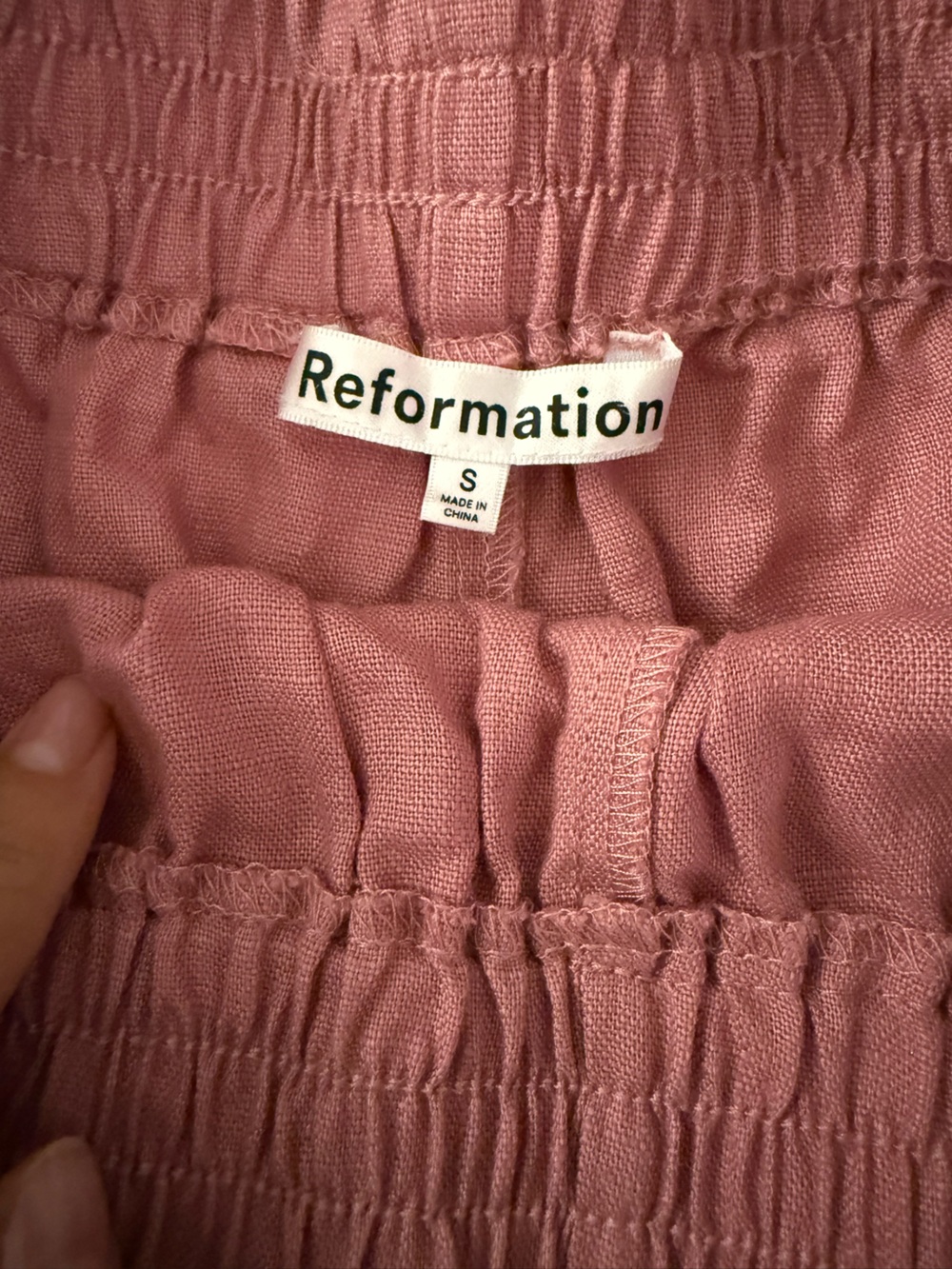 Reformation Pink Andy Oversized Linen Blend (Two Piece Set) - Picture 10 of 10